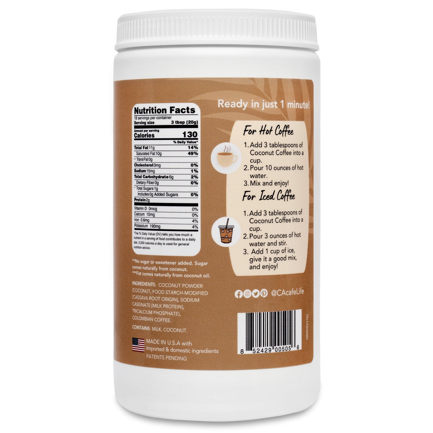 Coconut Coffee Unsweetened