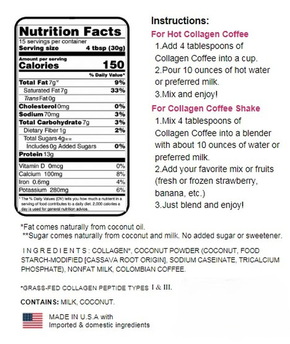 Coconut Collagen Coffee Unsweetened