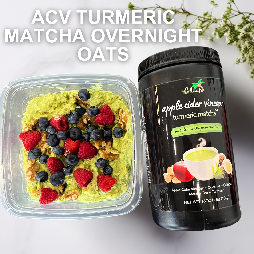 Wake Up to a Vibrant Morning: Overnight ACV Turmeric Matcha Oats with Berries