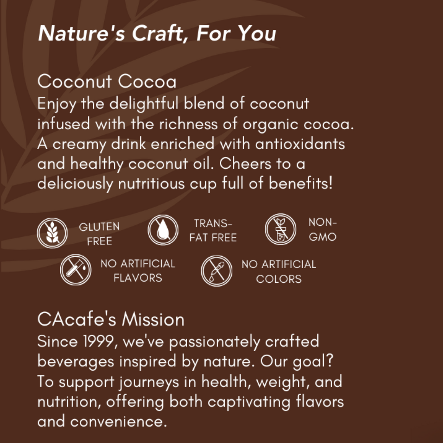6 pack of Coconut Cocoa (New Look) _ 19.05oz each