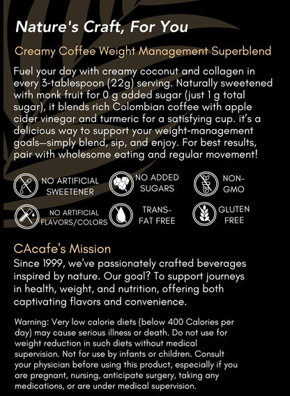 Coconut Weight Management Coffee | No Added Sugar