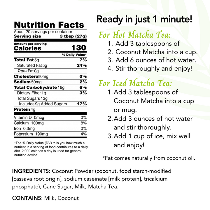 Coconut Matcha Tea (NEW look) 2-Pack
