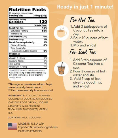 Coconut Milk Tea Unsweetened