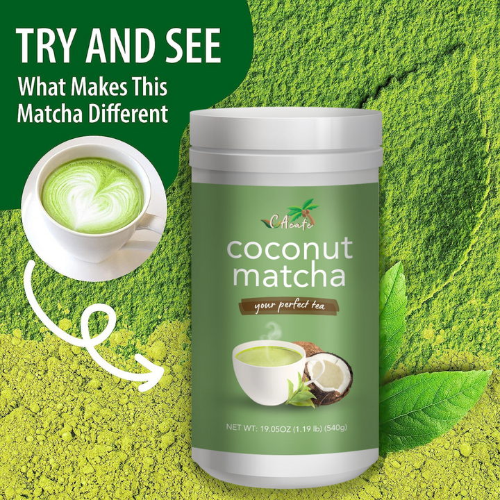 CAcafe Coconut Matcha Tea 19.05oz (6-Pack)