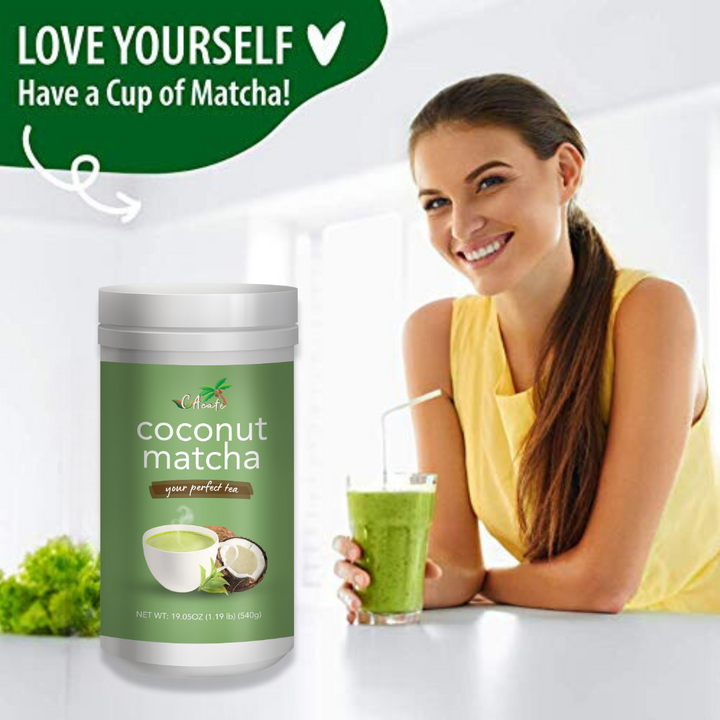 CAcafe Coconut Matcha Tea 19.05oz (6-Pack)