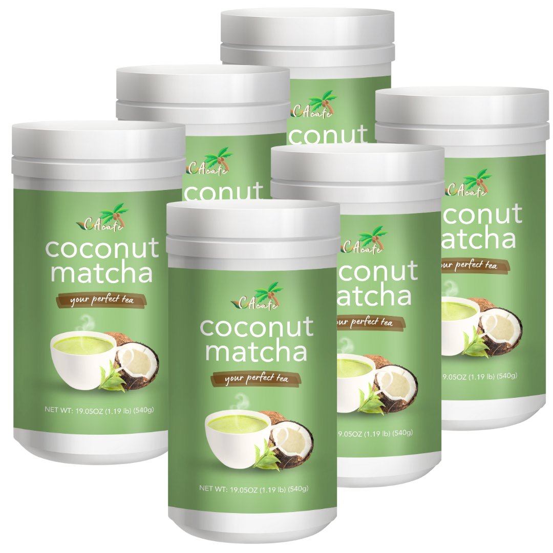 CAcafe Coconut Matcha Tea 19.05oz (6-Pack)