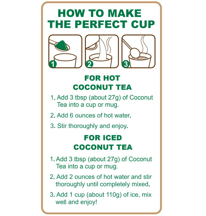 CAcafe Coconut Tea 19.05oz (6-Pack)