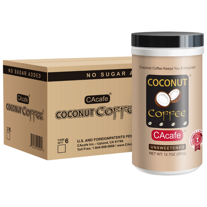 CAcafe Coconut Coffee Unsweetened 12.7oz (6-Pack)